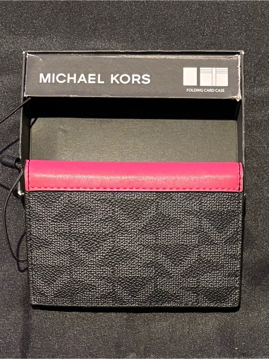 Michael Kors Handbags - Michael Kors Folding Card Case - Black & Hot Pink - New in Gift Box